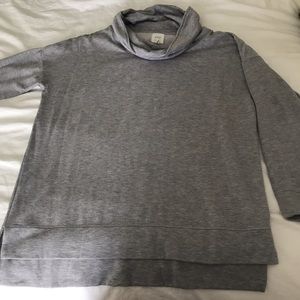 Gray cowneck sweater
